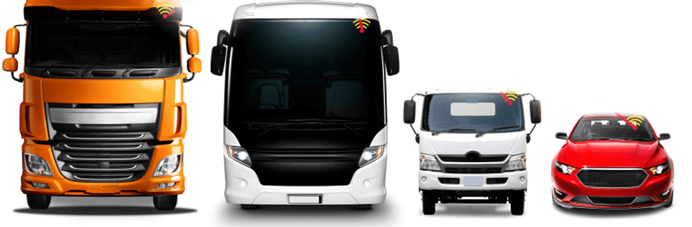 Различные виды транспорта: грузовик, автобус, микроавтобус, автомобиль — под Глонасс мониторингом.